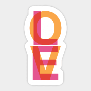 Vibrant Love Design Sticker